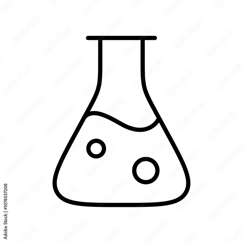 Poster Flask icon Outline vector for web ui