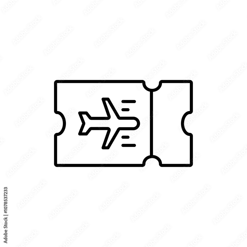 Aufkleber Flight tickets icon Outline vector for web ui