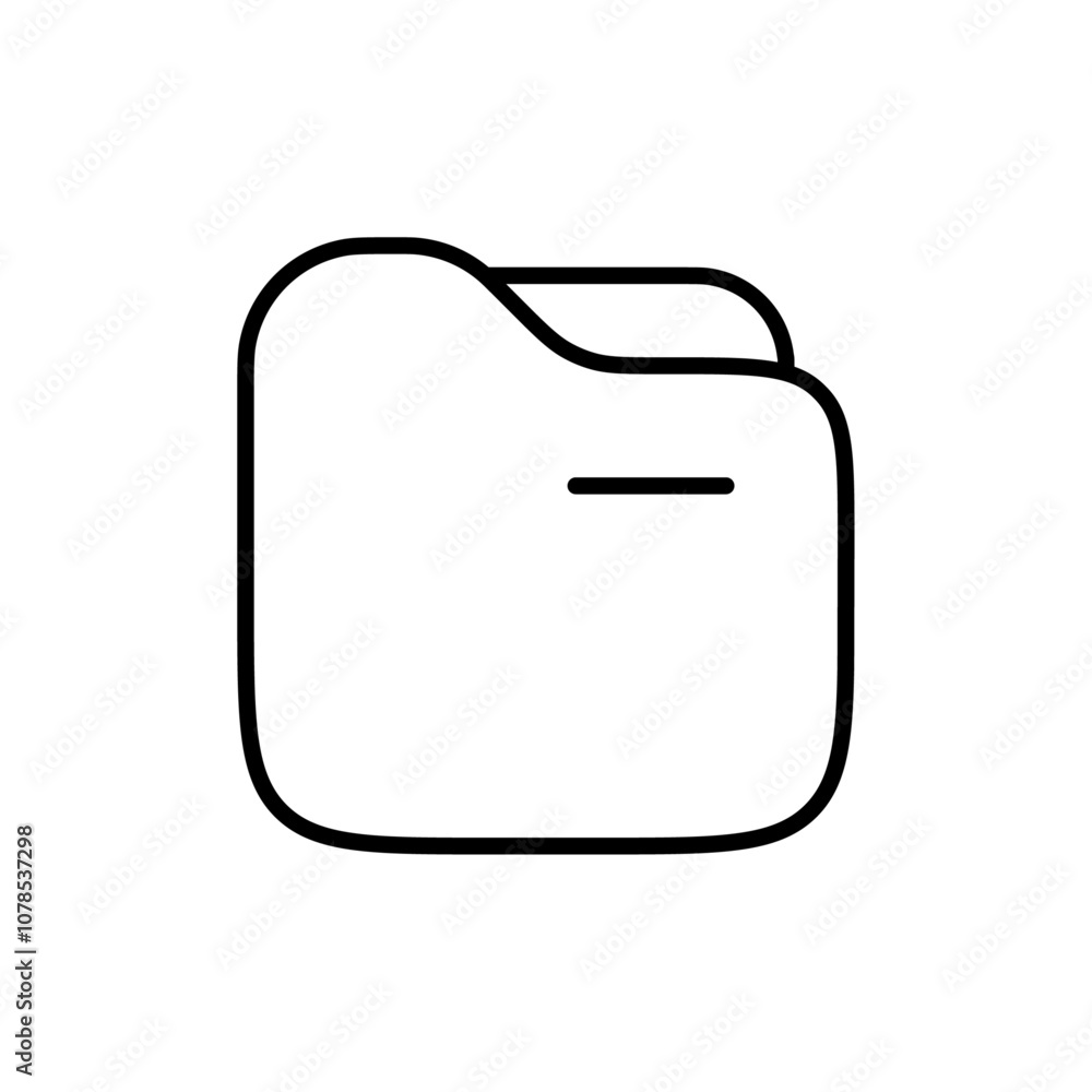 Poster folder icon outline vector for web ui