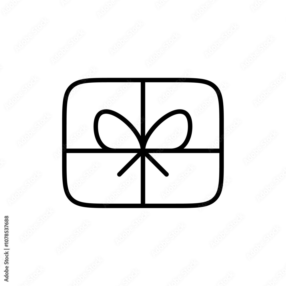 Poster gift card icon outline vector for web ui