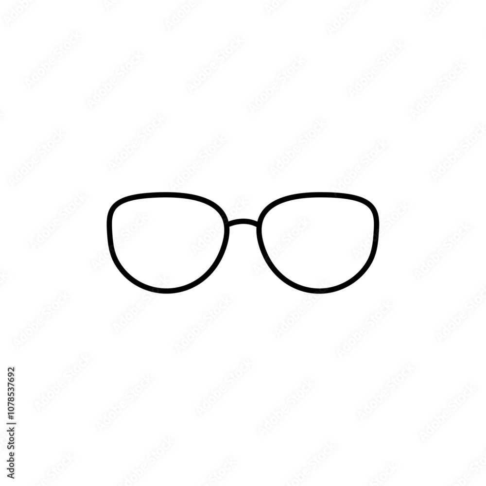 Poster Glassess icon Outline vector for web ui