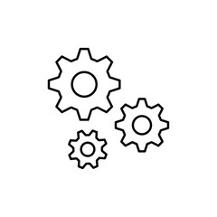 Gear icon Outline vector for web ui