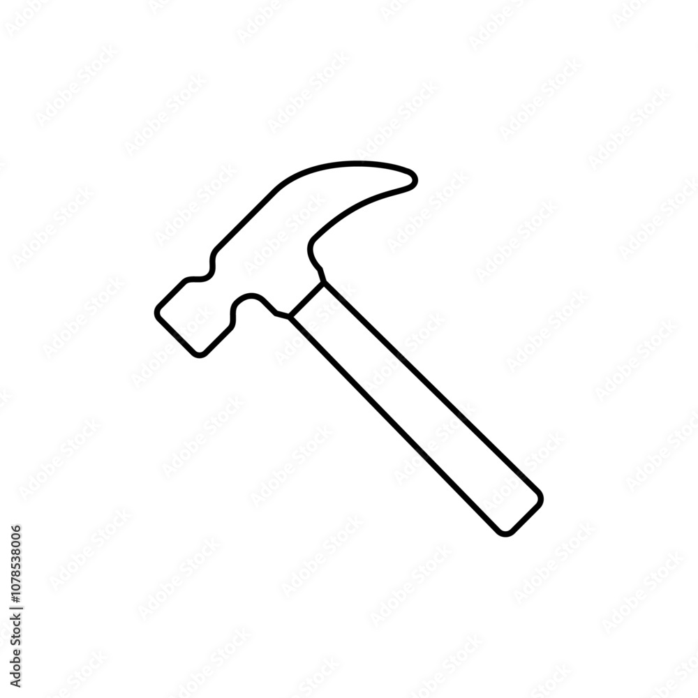 Aufkleber Hammer icon Outline vector for web ui