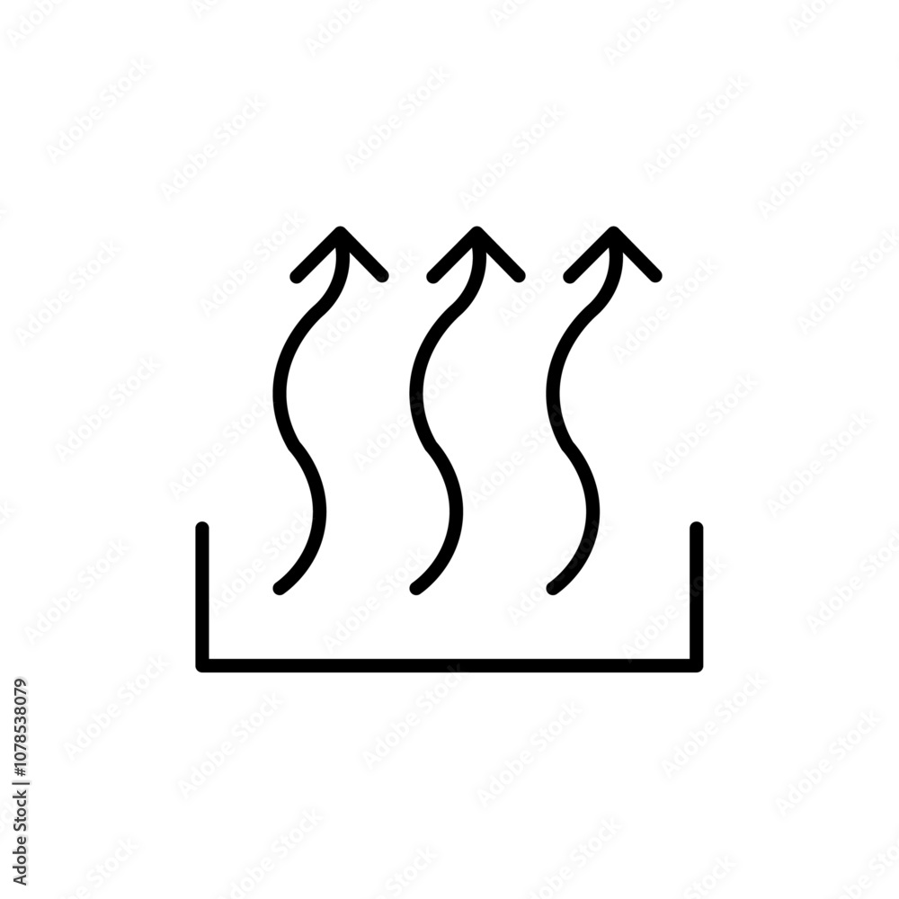 Aufkleber heat icon outline vector for web ui