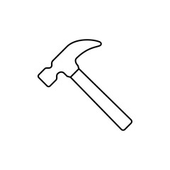 Hammer icon Outline vector for web ui