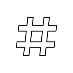 Fototapeta premium Hashtag icon Outline vector for web ui