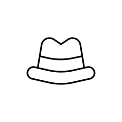 Hat Icon Outline vector for web ui