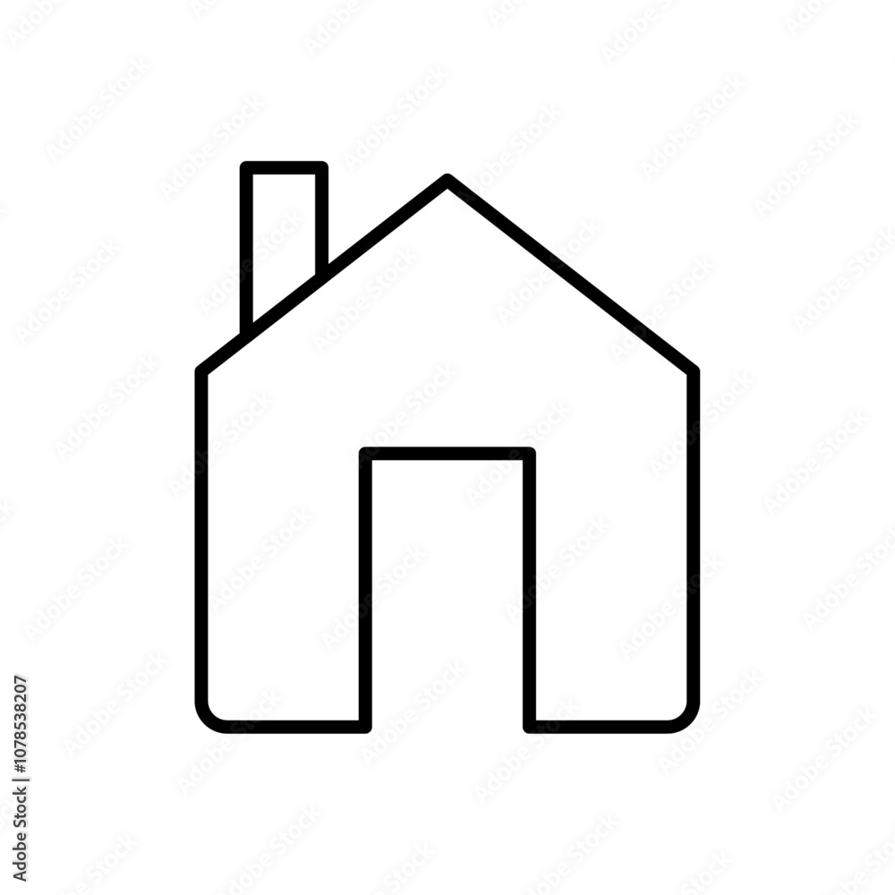 Aufkleber Home icon Outline vector for web ui