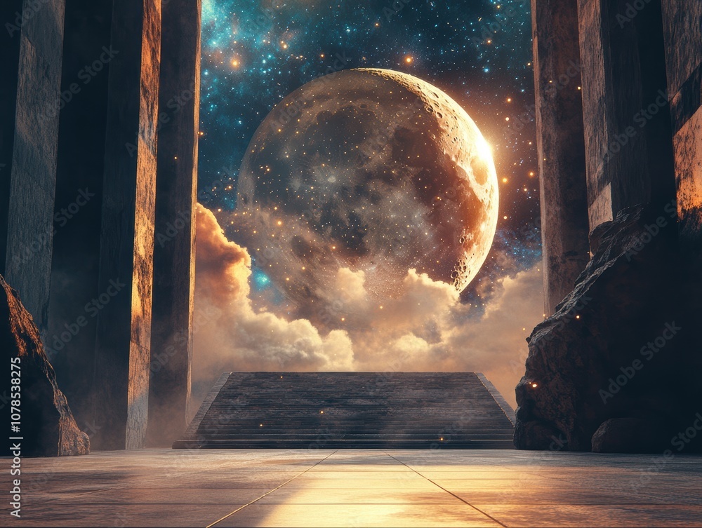 Poster explore the mesmerizing rendering of an esoteric design with gigapixel high fidelity