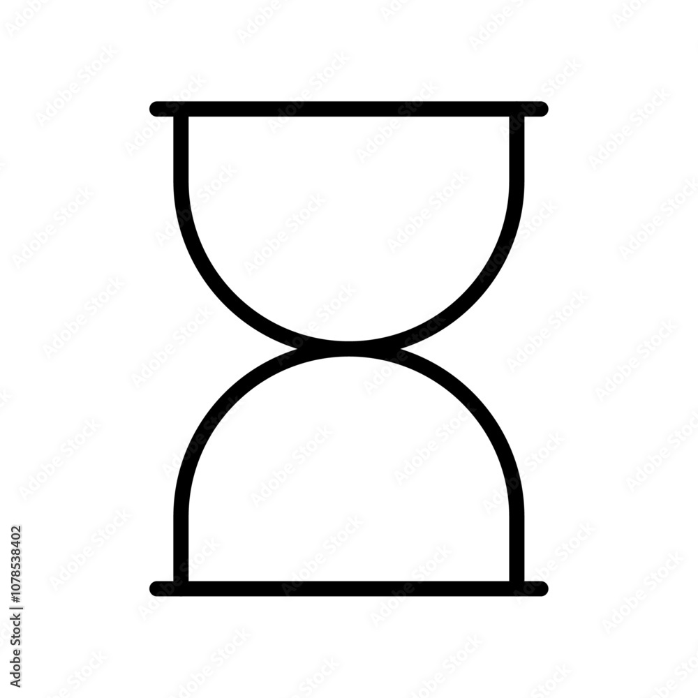 Poster Hourglass icon Outline vector for web ui