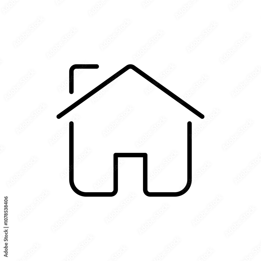 Aufkleber House icon Outline vector for web ui