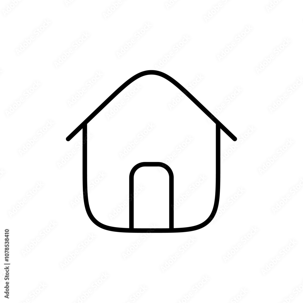 Aufkleber house icon outline vector for web ui