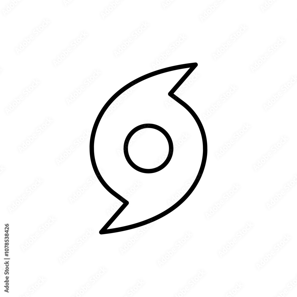 Poster hurricane icon outline vector for web ui