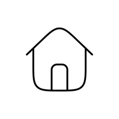 House icon Outline vector for web ui