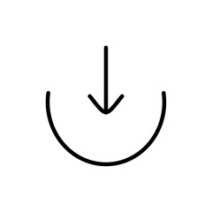 Import icon Outline vector for web ui