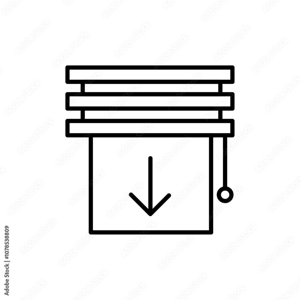 Poster Jalousie icon Outline vector for web ui