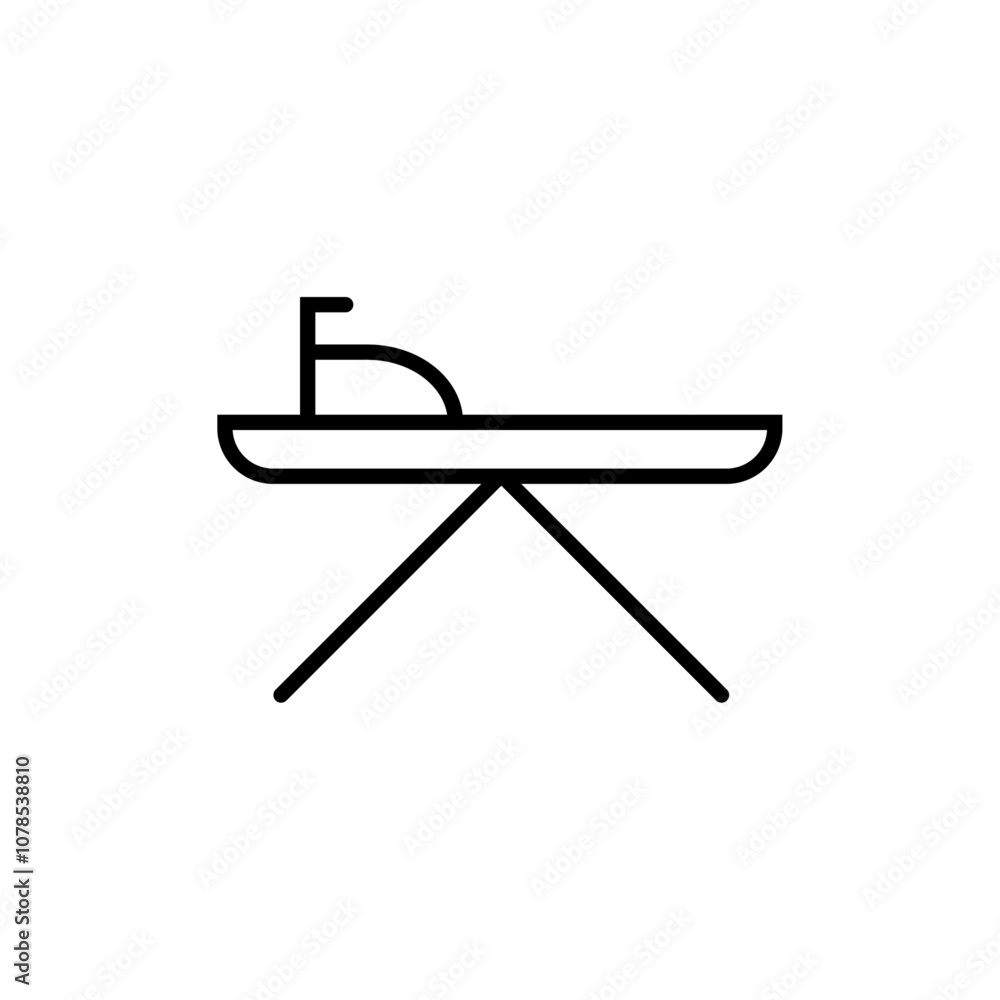 Aufkleber Ironing board icon Outline vector for web ui