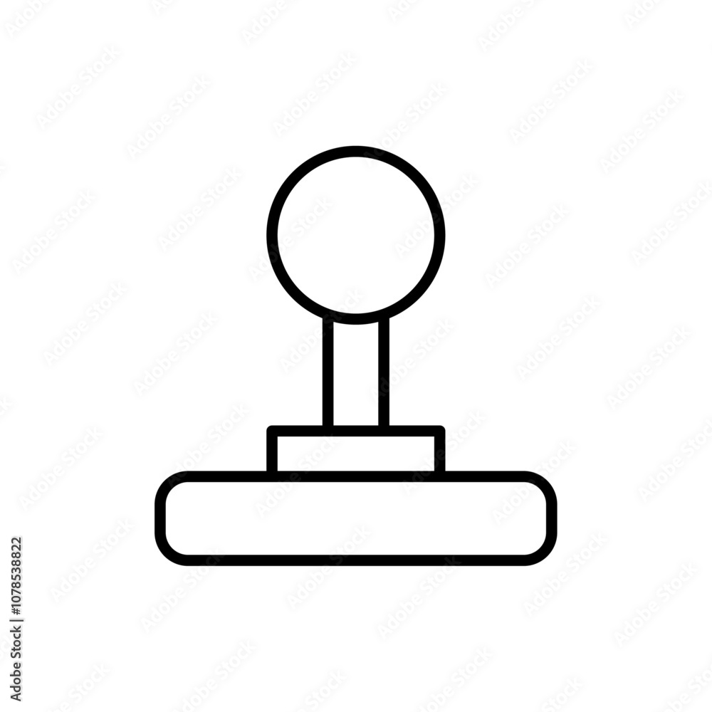 Poster Joystick Icon Outline vector for web ui