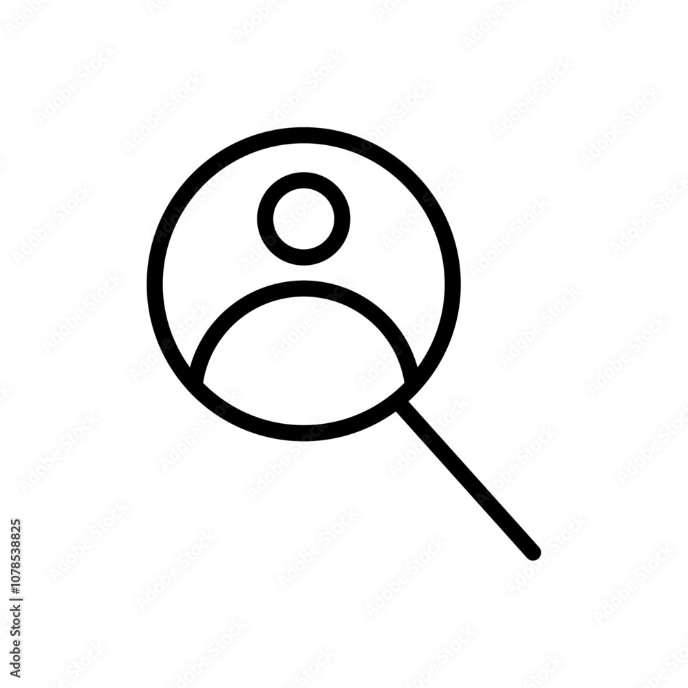 Aufkleber job candidate icon outline vector for web ui