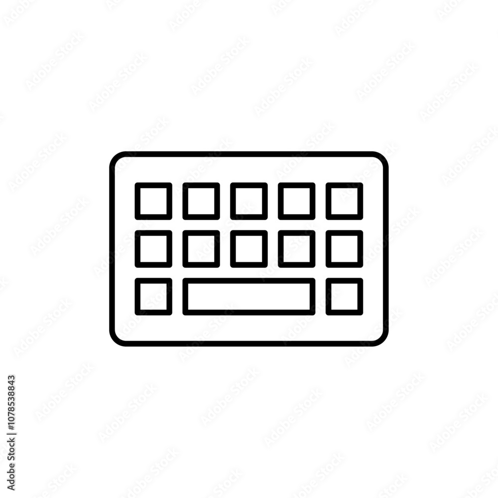 Aufkleber Keyboard icon Outline vector for web ui