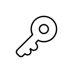 Key icon Outline vector for web ui