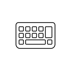 Keyboard icon Outline vector for web ui