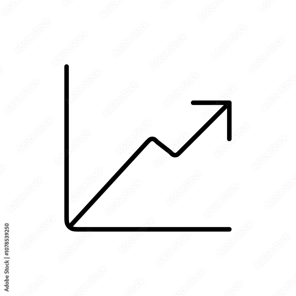 Poster line chart icon outline vector for web ui
