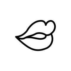 Lips icon Outline vector for web ui