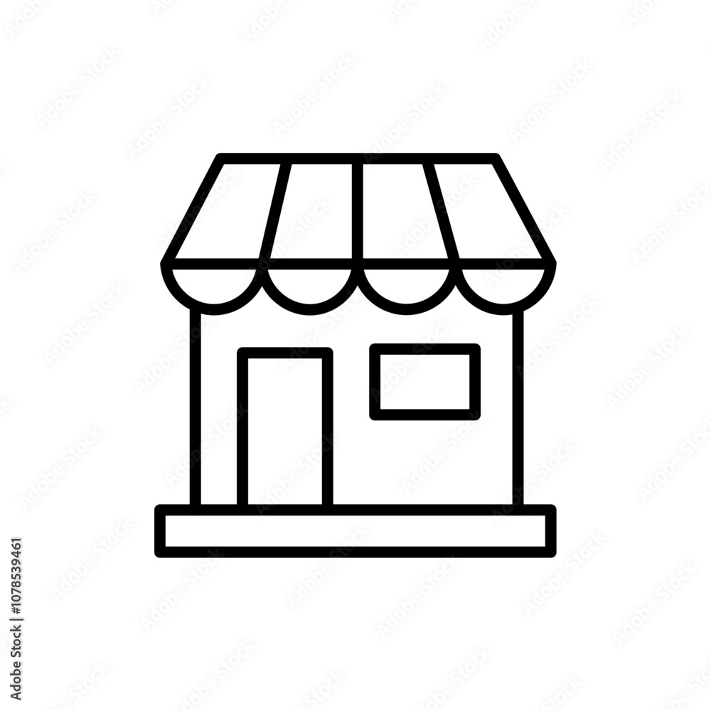 Poster Local store icon Outline vector for web ui