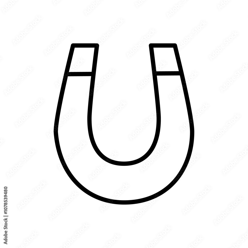 Poster magnet icon outline vector for web ui
