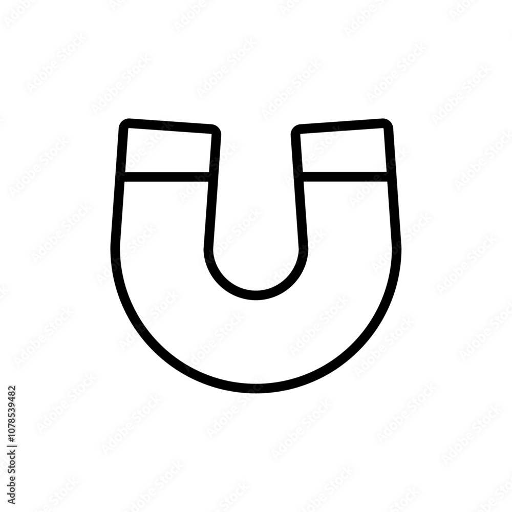 Poster Magnet icon Outline vector for web ui
