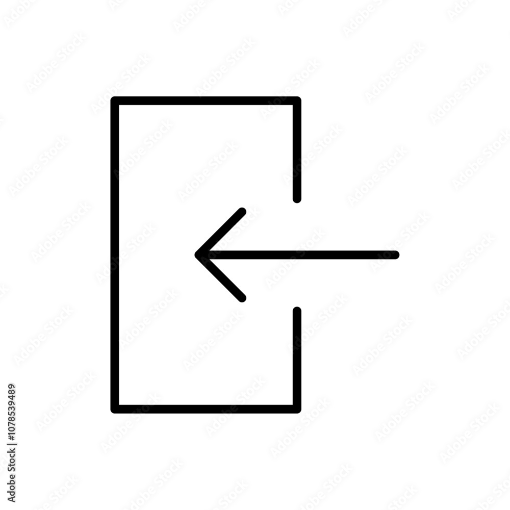 Aufkleber Login icon Outline vector for web ui