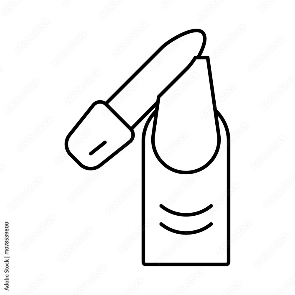 Poster Manicure icon Outline vector for web ui