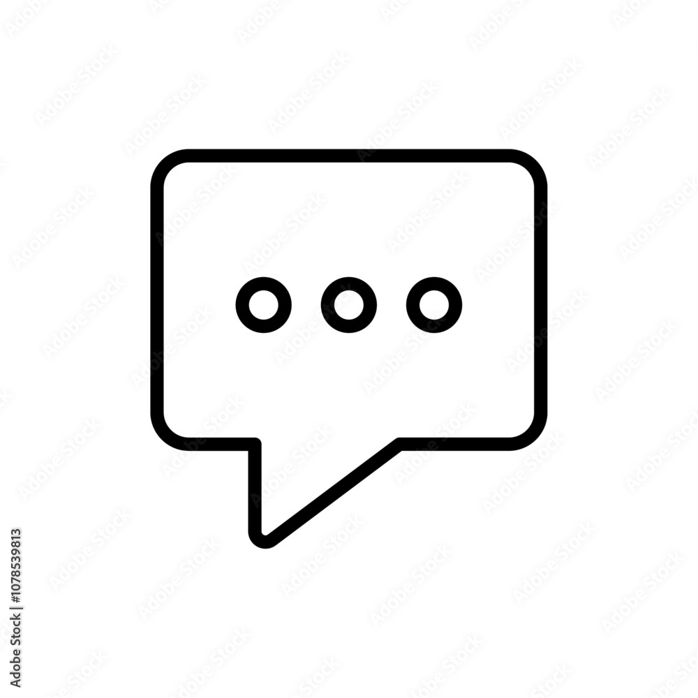 Poster Message icon Outline vector for web ui