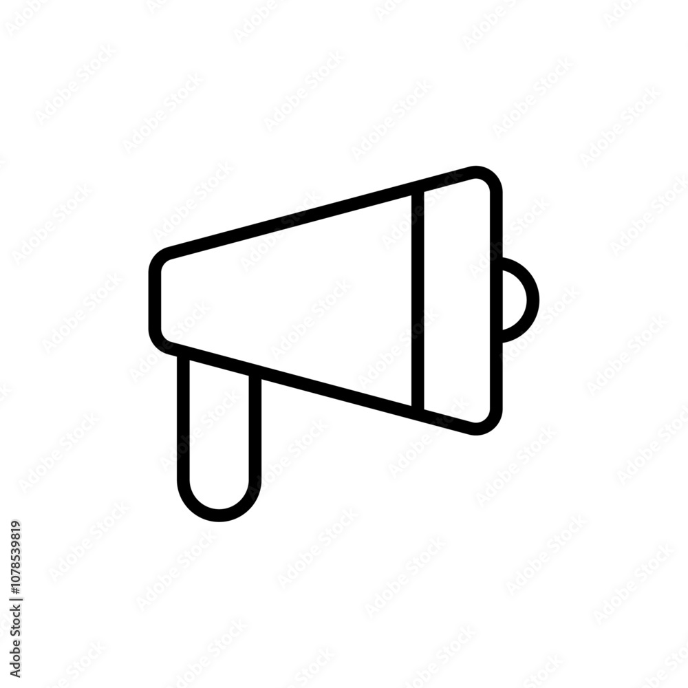 Poster megaphone icon outline vector for web ui
