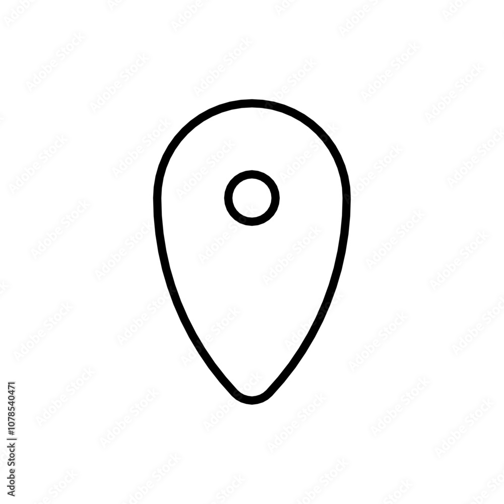 Poster Navigation pin icon Outline vector for web ui