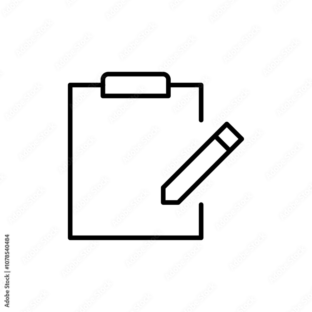 Poster Notepad icon Outline vector for web ui