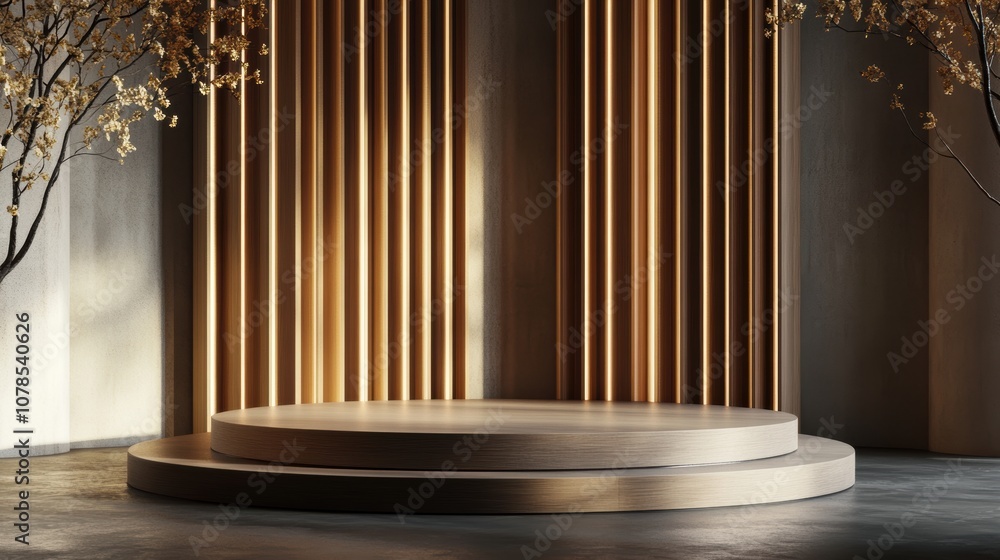 Poster transform your event space with a stunning empty podium mockup stage in gigapixel high fidelity