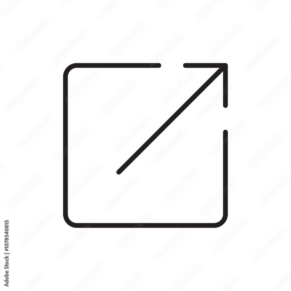 Aufkleber Open icon Outline vector for web ui