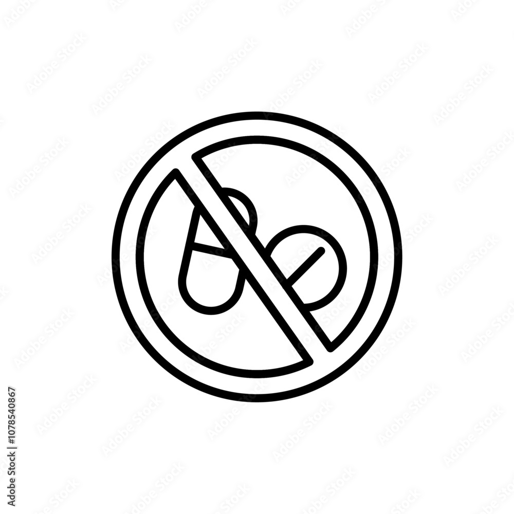 Poster Overdose icon Outline vector for web ui