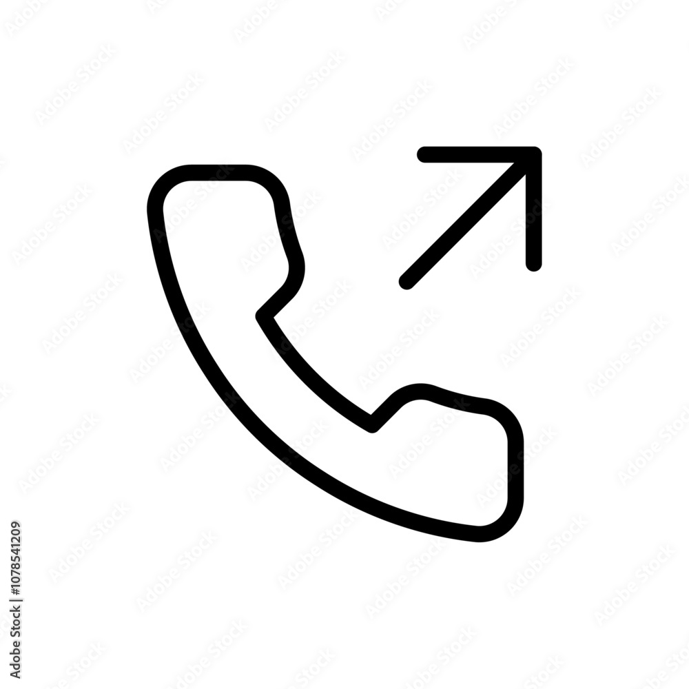 Poster Phone call Outline vector for web ui