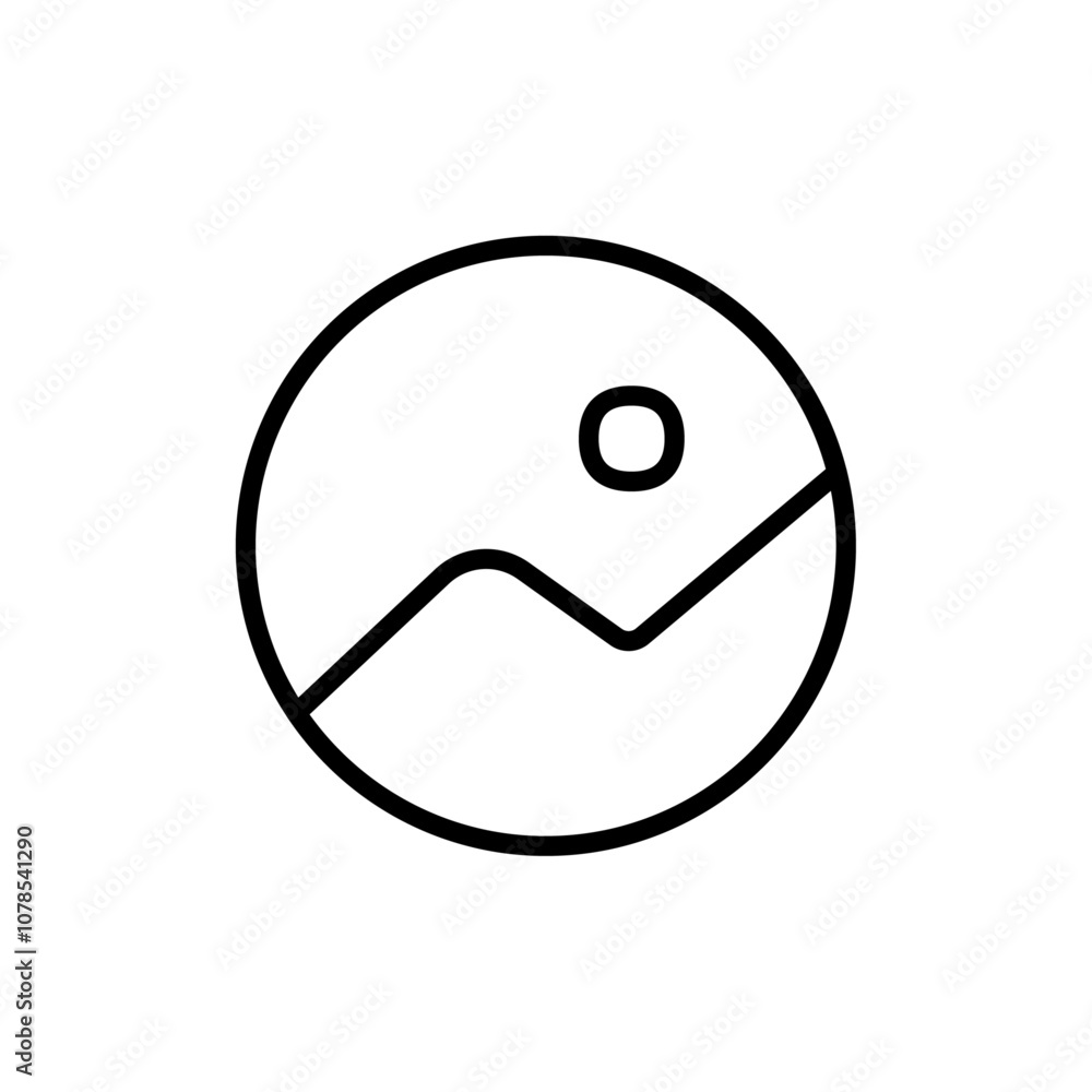 Poster picture icon outline vector for web ui
