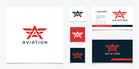 Letter A Aviation Logo Design Inspiration