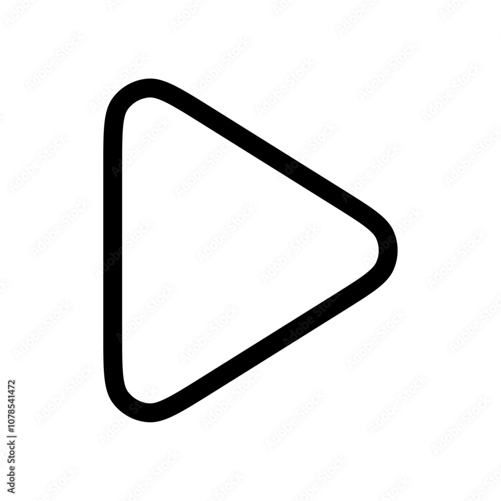 Aufkleber Play icon Outline vector for web ui
