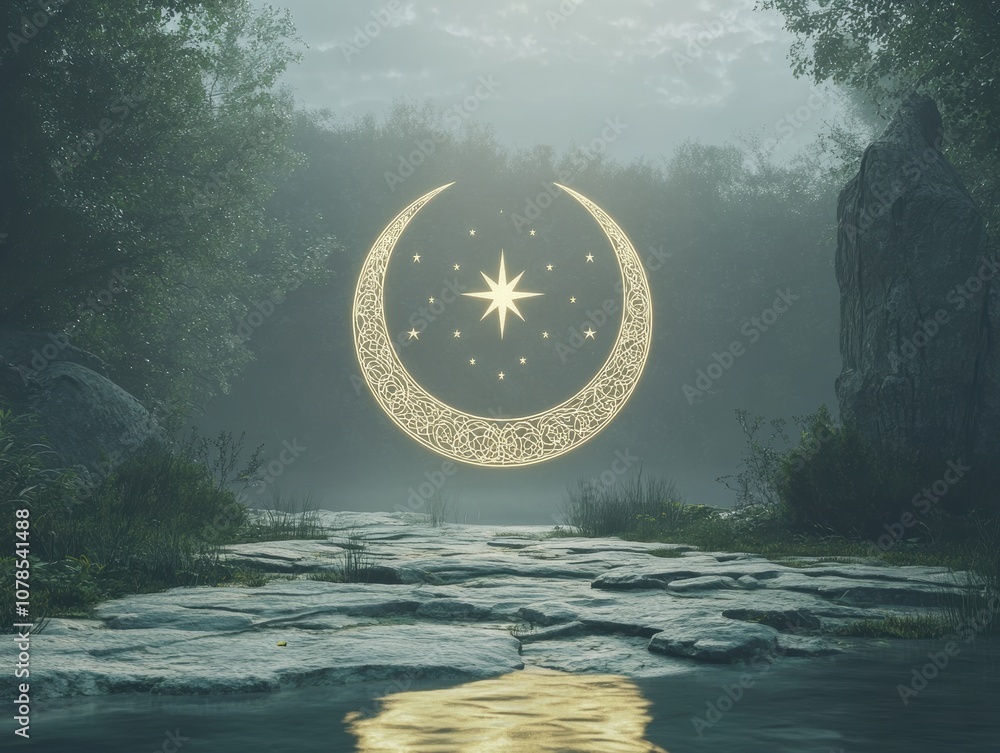 Poster explore the enigmatic rendering of an esoteric outline symbol in gigapixel high fidelity