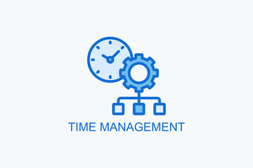Obraz premium Time Management Vector Icon Or Logo Illustration