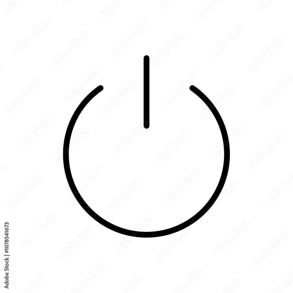 Poster Power icon Outline vector for web ui