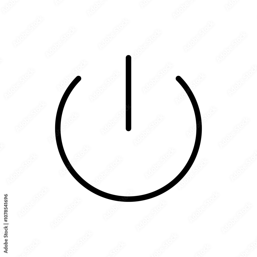 Poster Power button icon Outline vector for web ui