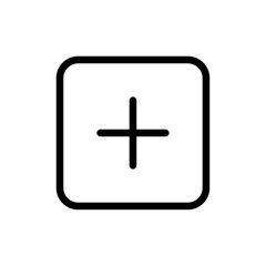 Obraz premium Plus icon Outline vector for web ui