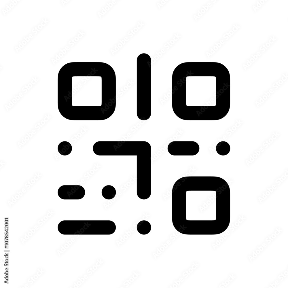 Poster Qr code icon Outline vector for web ui